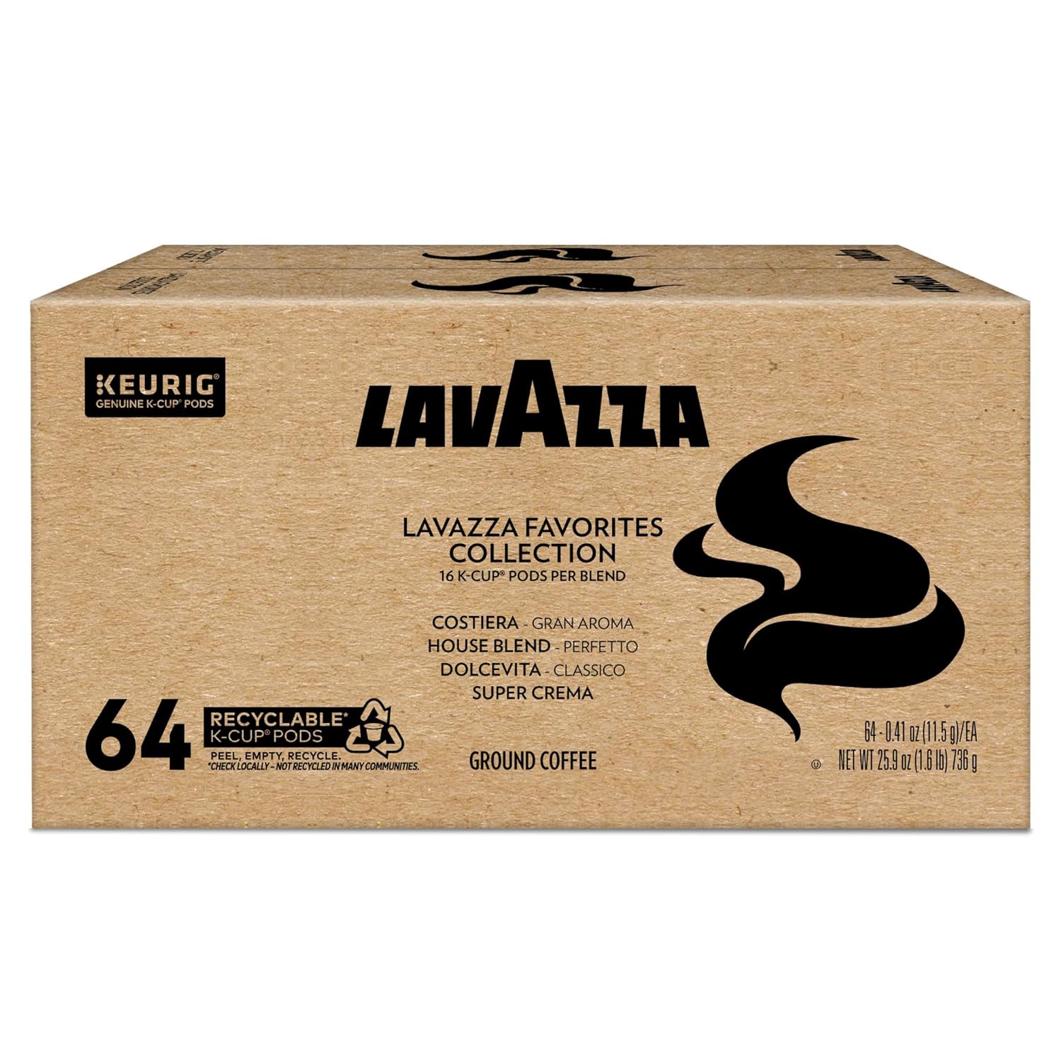 Lavazza Favorites Collection Keurig K-Cup Variety 64ct – Mindful Morning Coffee Ritual for Calm and Focused Starts