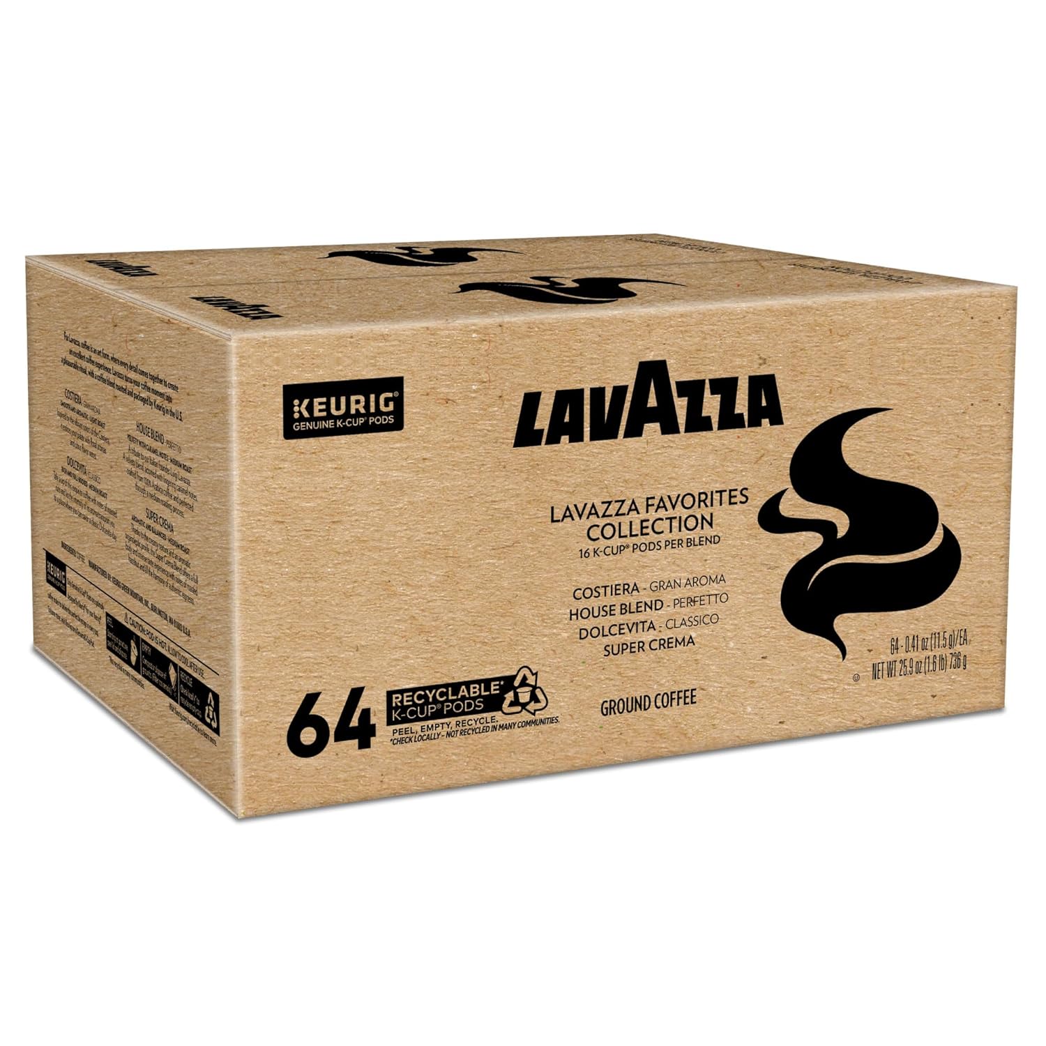 Lavazza Favorites Collection Keurig K-Cup Variety 64ct – Mindful Morning Coffee Ritual for Calm and Focused Starts