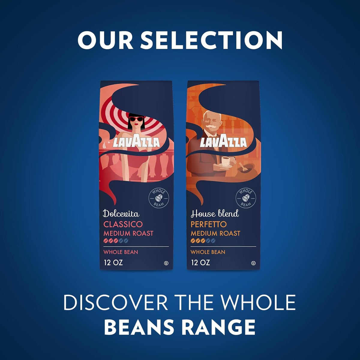 Lavazza House Blend Perfetto Whole Bean Coffee 12oz – Housewarming Gift Bag for New Homeowners, Medium Roast Italian Coffee for Hosts