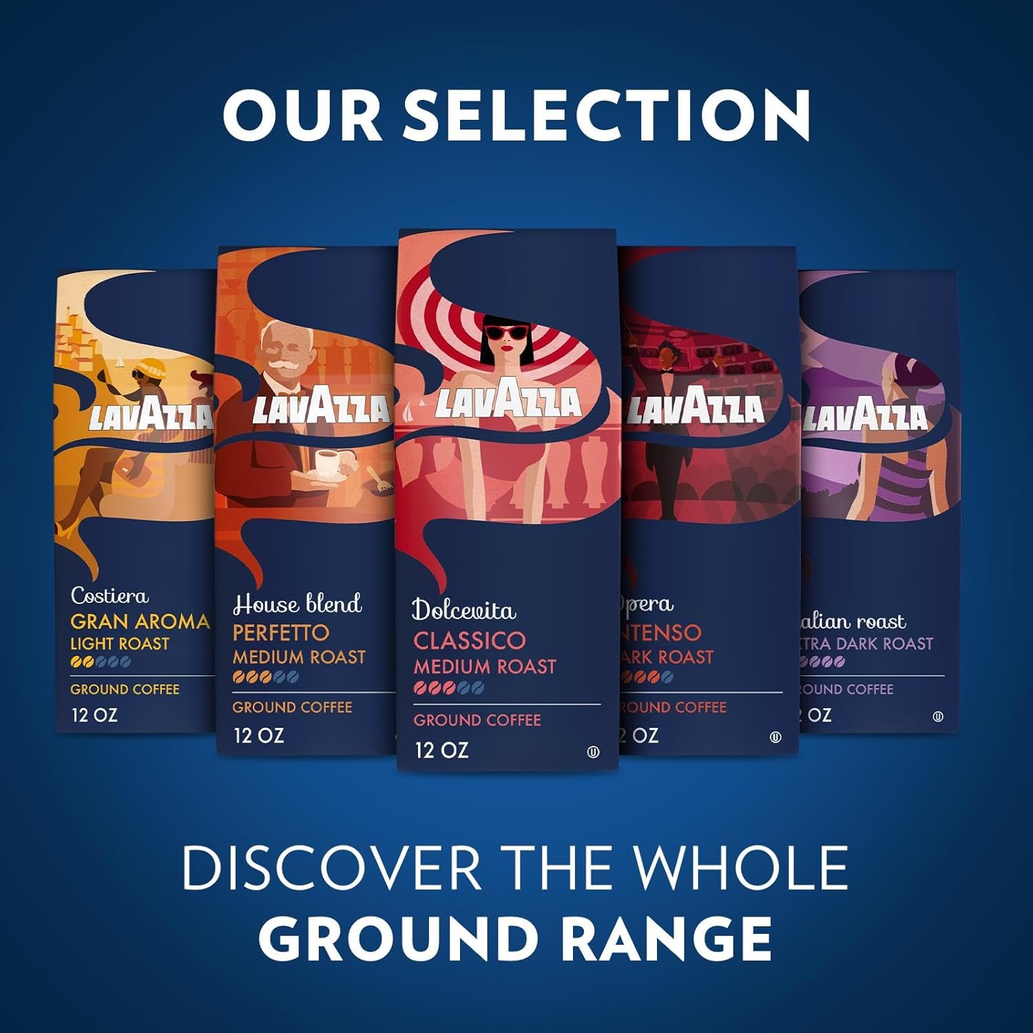Lavazza Italian Roast Ground Coffee 12oz — Smooth Low-Acidity Dark Blend for a Calming After-Dinner Ritual