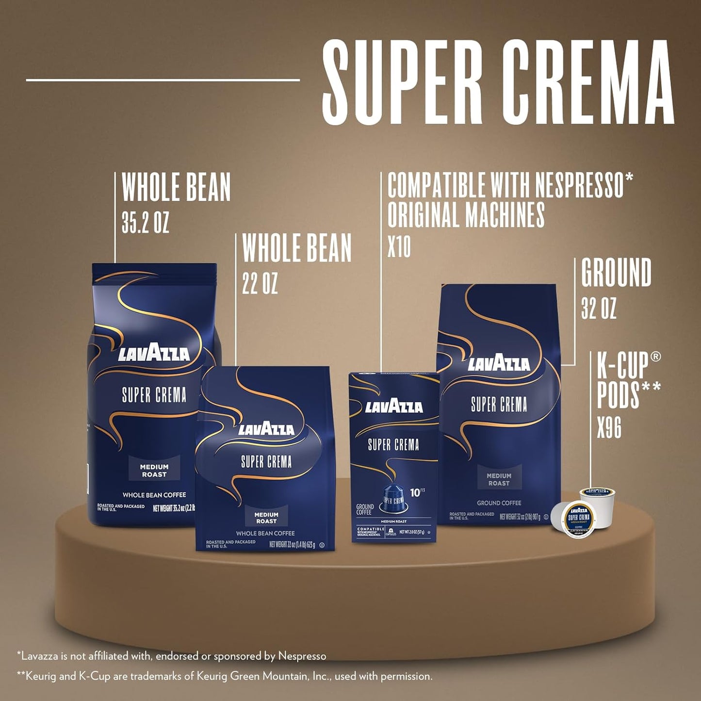 Lavazza Super Crema Aluminum Capsules for Nespresso Original Machines – Premium Italian Espresso for the Curated Home Bar