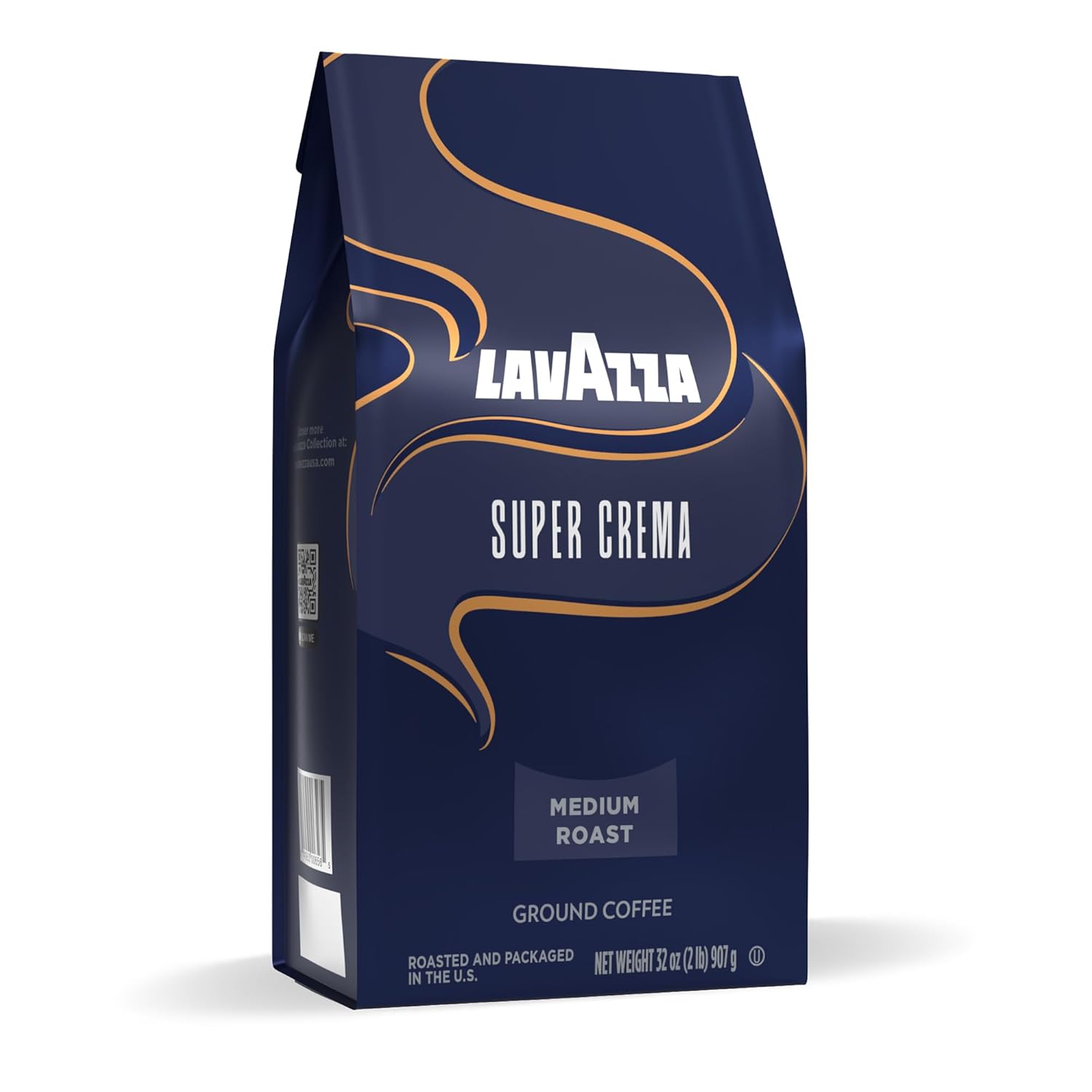 Lavazza Super Crema Ground Coffee, Medium Roast, Reliable Workday Coffee for Home Office and Coworking Kitchens, 32 oz Bag for Espresso and Pour Over
