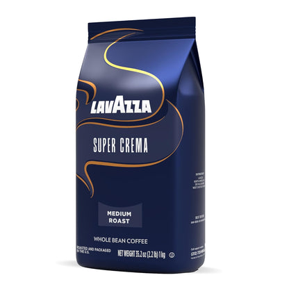 Lavazza Super Crema Whole Bean Coffee – Artisanal Italian Roast for an Elevated Espresso Ritual