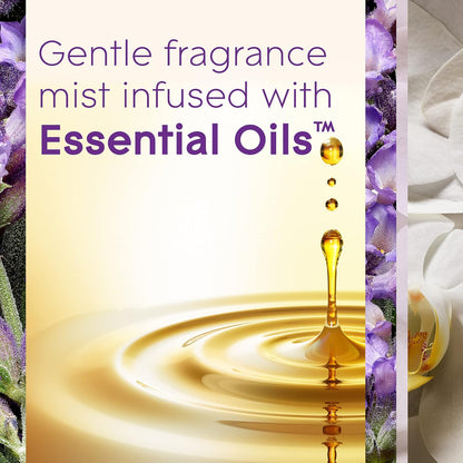 lavender & vanilla scent profile layered with jasmine and infused with essential oils