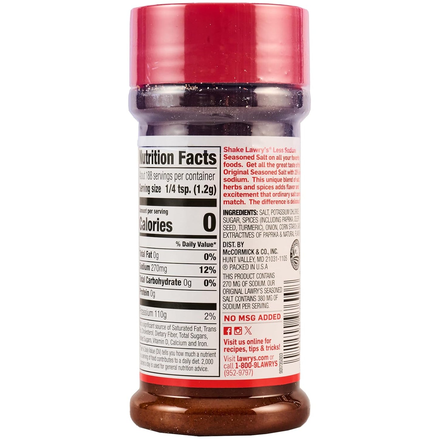 Lawry's 25% Less Sodium Seasoned Salt – Practical Housewarming Gift for Home Cooks