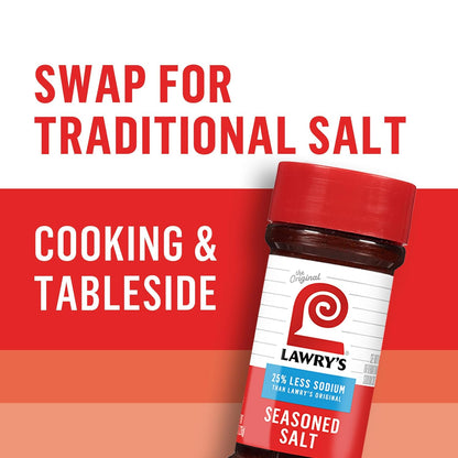 Lawry's 25% Less Sodium Seasoned Salt – Practical Housewarming Gift for Home Cooks