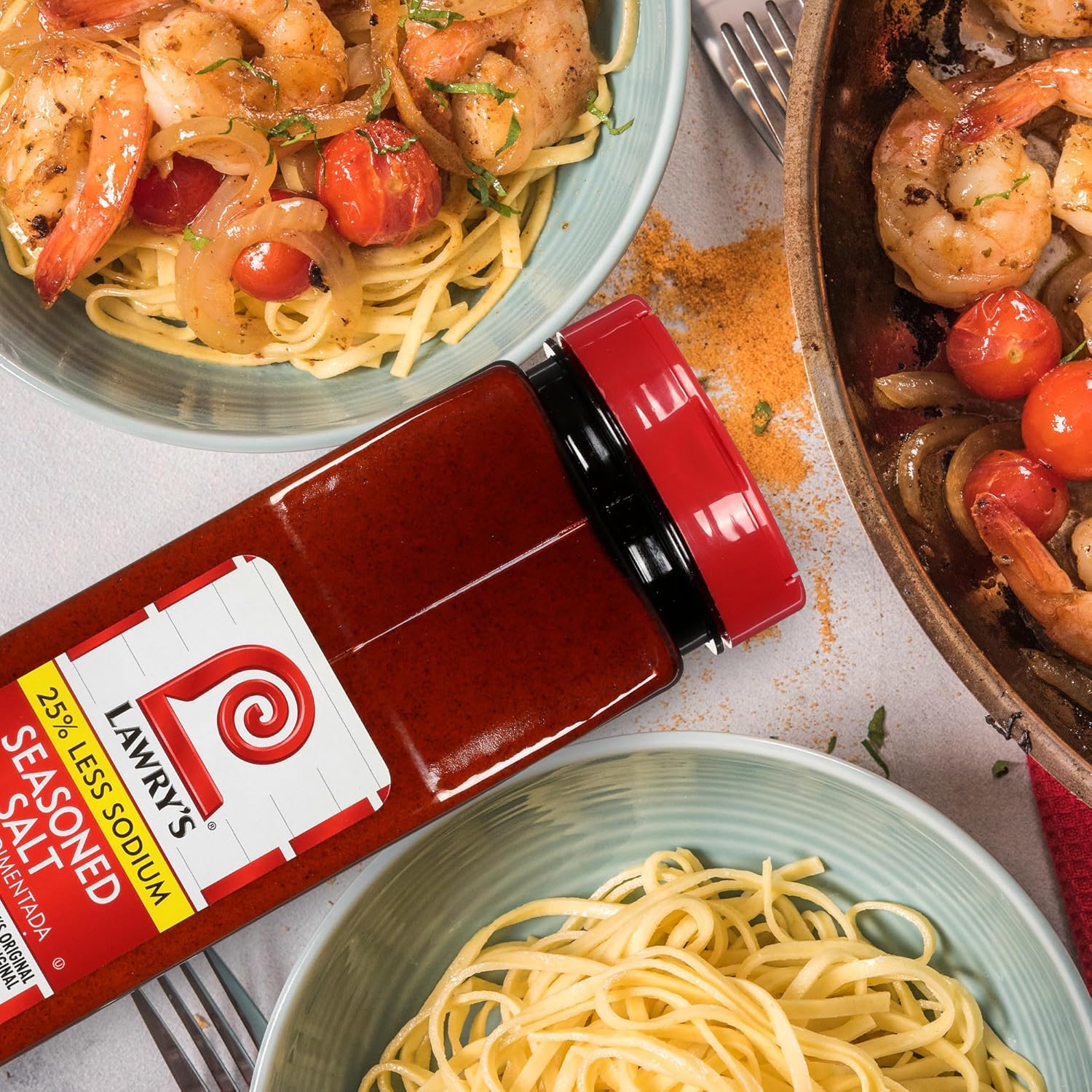 Lawry's 25% Less Sodium Seasoned Salt – Wellness Pantry Staple for Low-Sodium Lifestyles, Vegetables and Lean Proteins