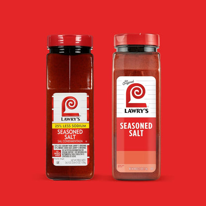 Lawry's 25% Less Sodium Seasoned Salt – Wellness Pantry Staple for Low-Sodium Lifestyles, Vegetables and Lean Proteins