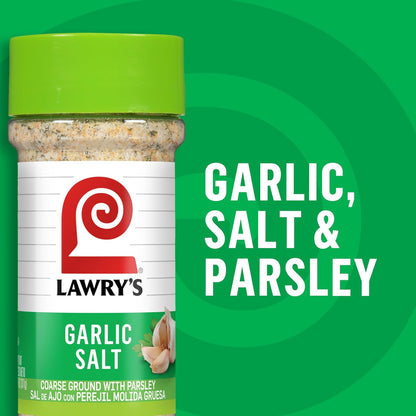 Lawry's Garlic Salt – Backyard Grill Seasoning for Steaks, Burgers, and Chops, Coarse Ground, 11 oz