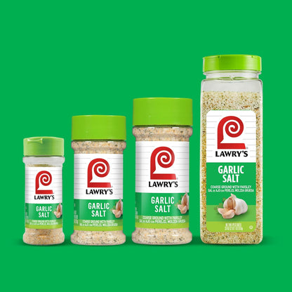 Lawry's Garlic Salt – Backyard Grill Seasoning for Steaks, Burgers, and Chops, Coarse Ground, 11 oz