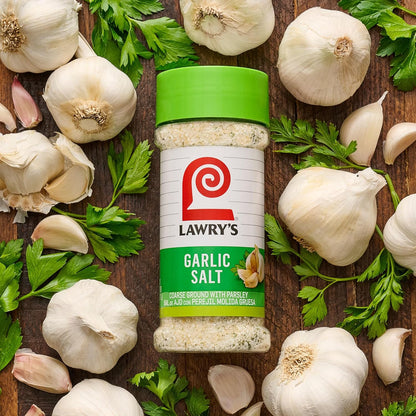 Lawry's Garlic Salt – Backyard Grill Seasoning for Steaks, Burgers, and Chops, Coarse Ground, 11 oz