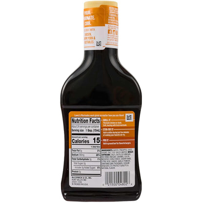 Lawry's Teriyaki With Pineapple Juice Marinade – Keto-Friendly Teriyaki Marinade for Low-Carb Lifestyles, 12 fl oz
