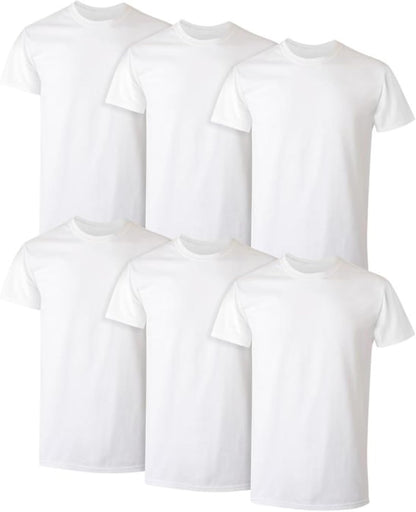 lay-flat crewneck collar that stays hidden under collared shirts