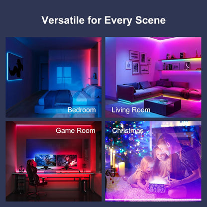 LEBOSP LED Strip Lights – Clean & Simple Accent for Uncluttered Spaces, Adhesive Light