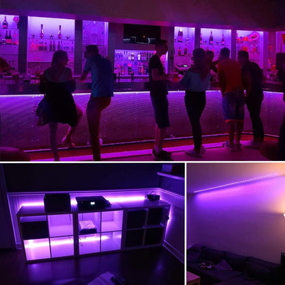 Led Black Light Strip Kit – Versatile UV Strip for Patio and Porch Entryway, Portable Glow Lighting for Outdoor Hosting