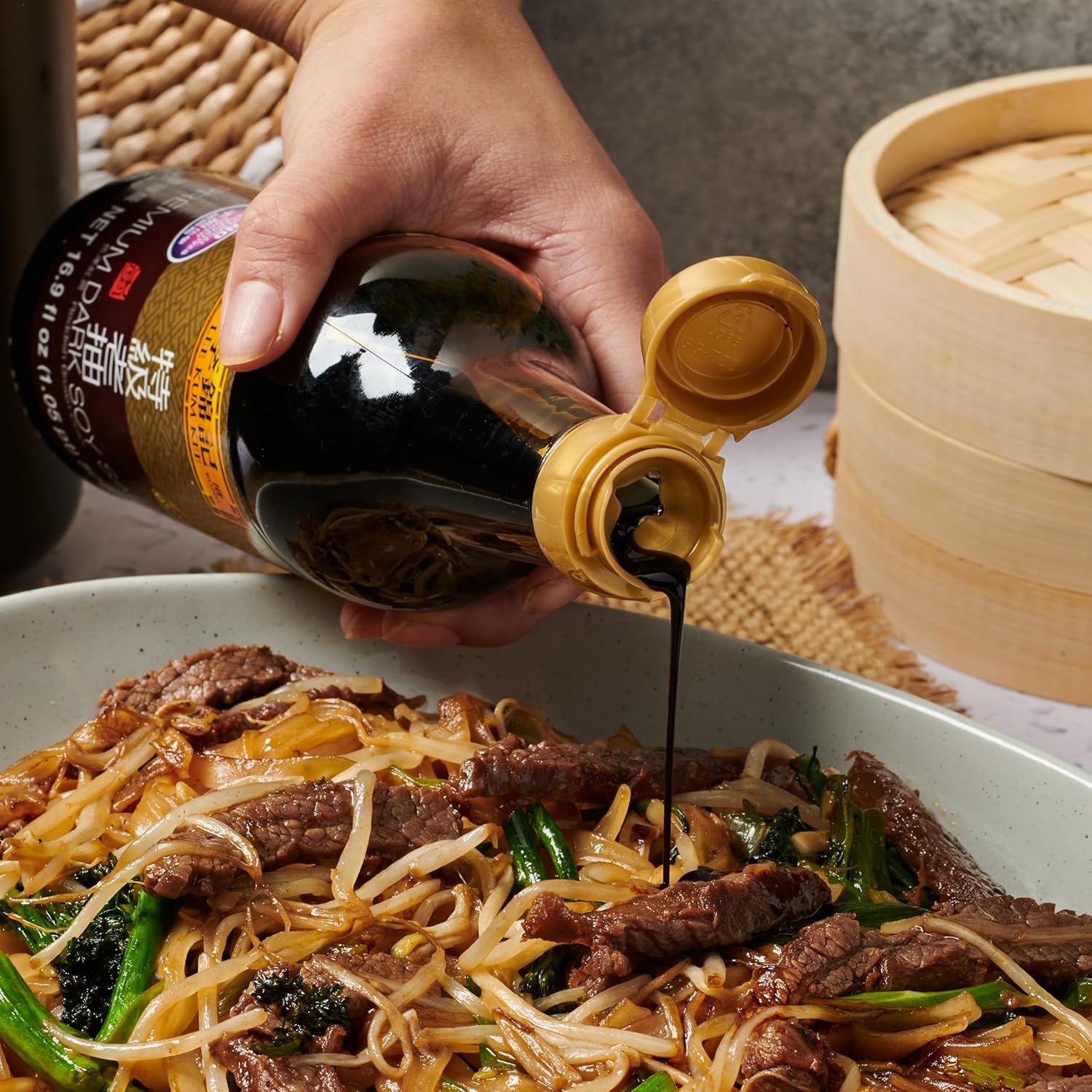 Lee Kum Kee Premium Dark Soy Sauce – Clean-Label Pantry Essential for Mindful Home Cooking, Naturally Brewed for Lower-Sodium Family Meals