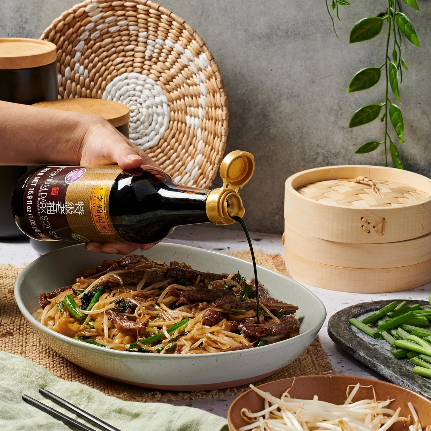 Lee Kum Kee Premium Dark Soy Sauce – Clean-Label Pantry Essential for Mindful Home Cooking, Naturally Brewed for Lower-Sodium Family Meals