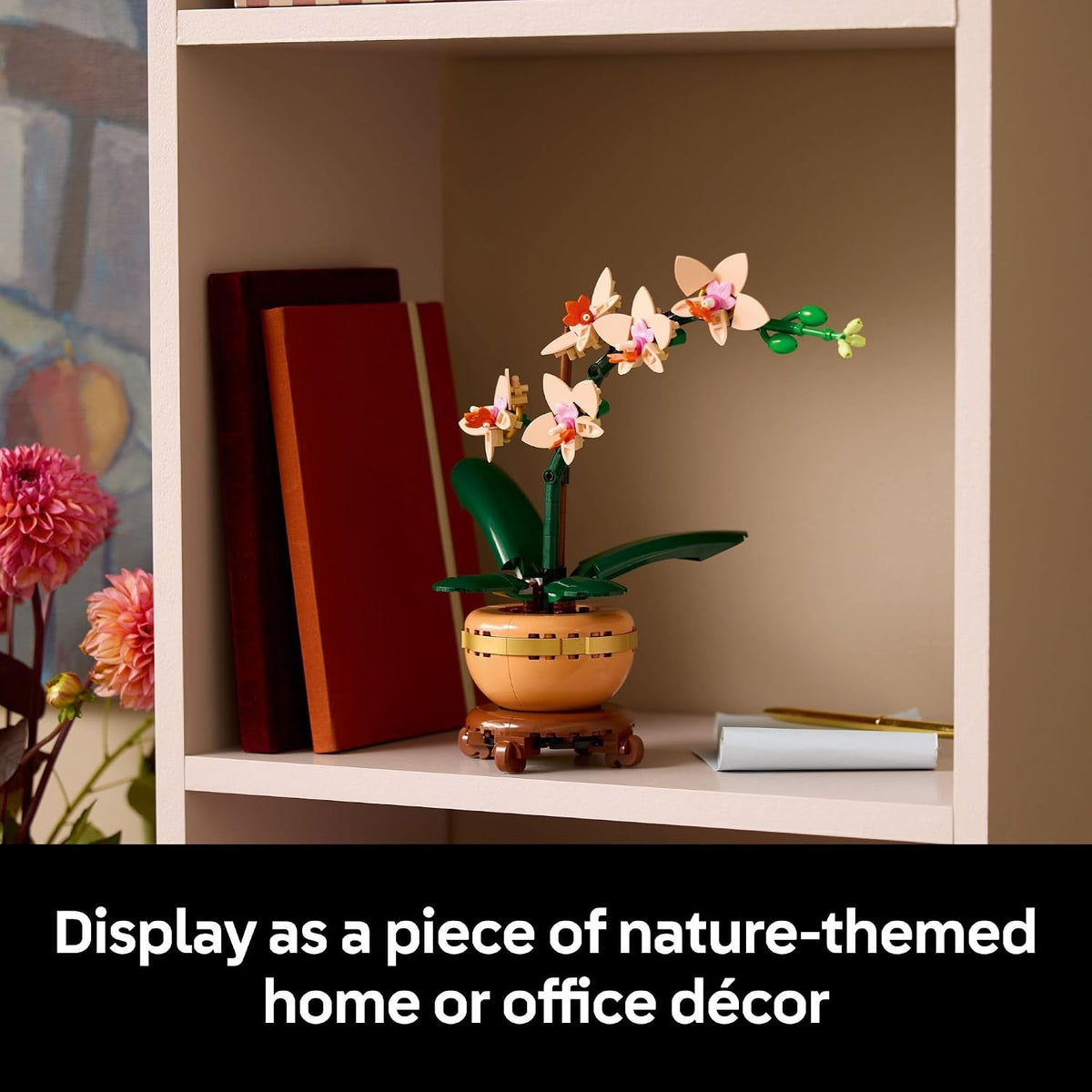 LEGO Botanicals Mini Orchid 10343 - Less-Is-More Styling Piece, Compact Faux Orchid for Sparse Modern Interiors