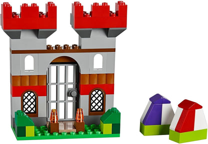 lego-branded packaging that converts into a reusable storage bin for home or classroom use