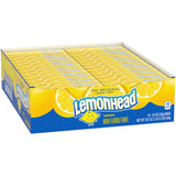 Lemonhead Candy – Road Trip and Picnic Hard Lemon Candy Boxes, 24 Count for Cars, Camping Coolers, and Travel Snacks
