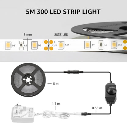 Lepro LED Strip Light – Cool-Running 12V Warm White Lighting Safe Around Kids, Pets, and Bedrooms