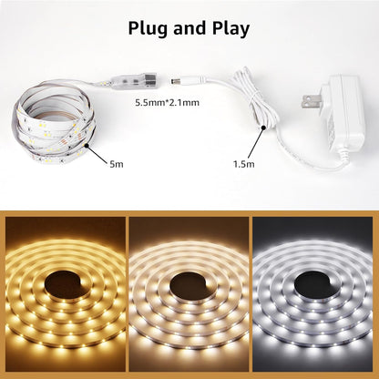 Lepro LED Tunable White Strip Light – Clean Under Cabinet Accent, 16.4ft Adhesive Tape for Uncluttered Spaces