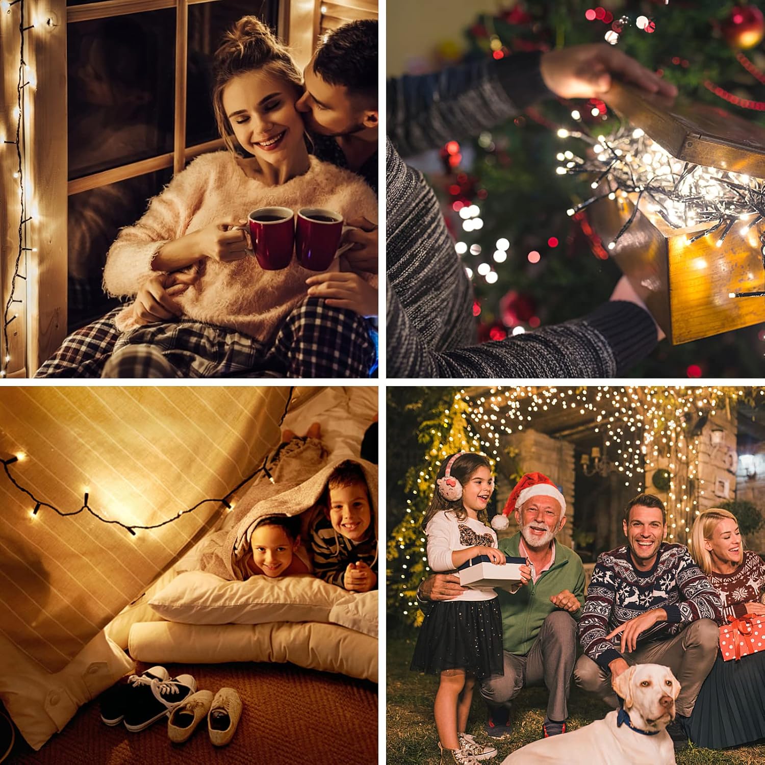 LetsFunny 300 LED Warm White String Lights 108FT – Cozy Living Room and Bedroom Fairy Lights with 4 Brightness Levels and Remote