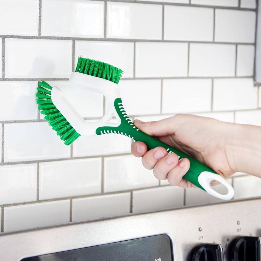 Libman Heavy Duty Scrub Brush Kit for Tub, Tile & Grout – Allergen-Reducing Deep Clean for a Calmer, Fresher Home Environment