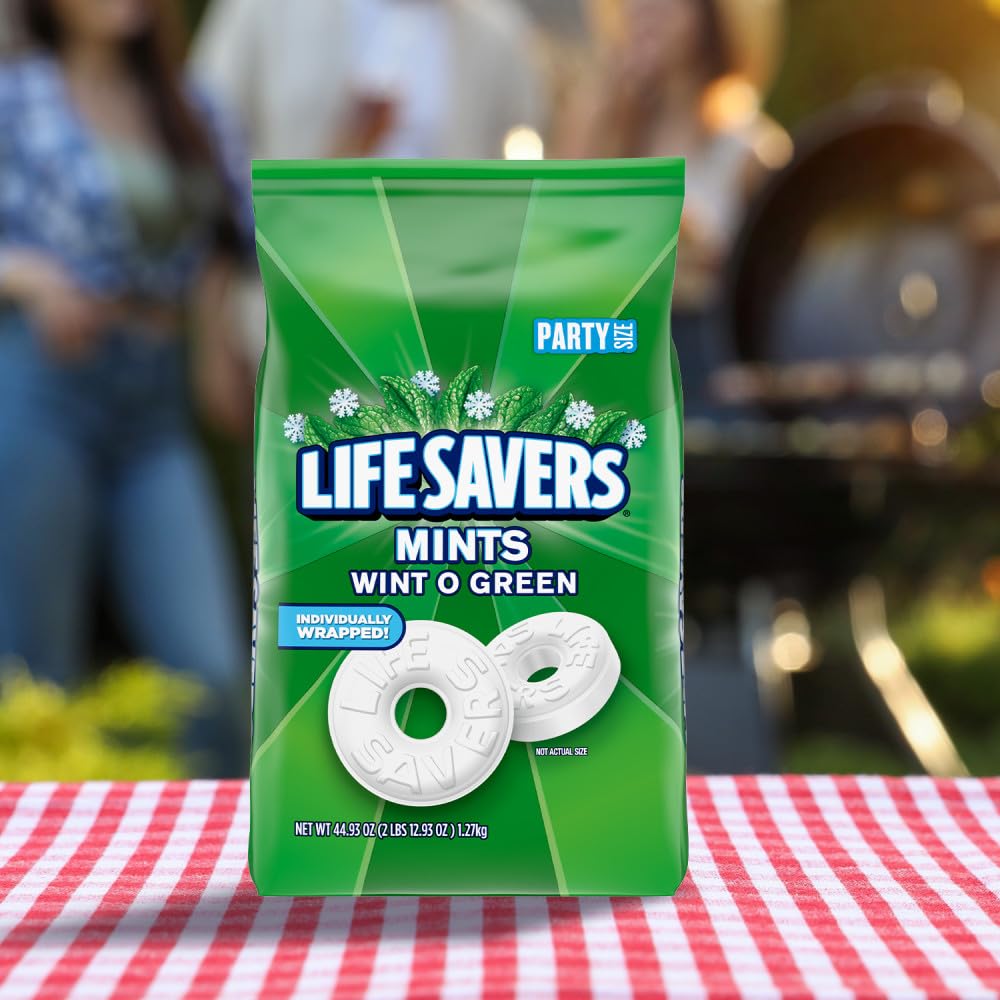 LIFE SAVERS Wint-O-Green Mints – Study-Break Reward for Students and Remote Workers, Long-Lasting Hard Candy, 44.93 oz