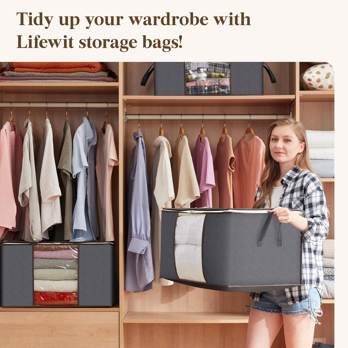 Lifewit Clothes Storage Bins – Thoughtful Housewarming Gift for New Homeowners, 6 Pack