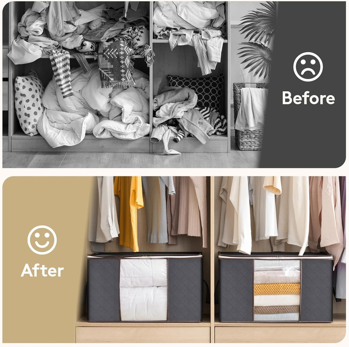 Lifewit Clothes Storage Bins – Thoughtful Housewarming Gift for New Homeowners, 6 Pack