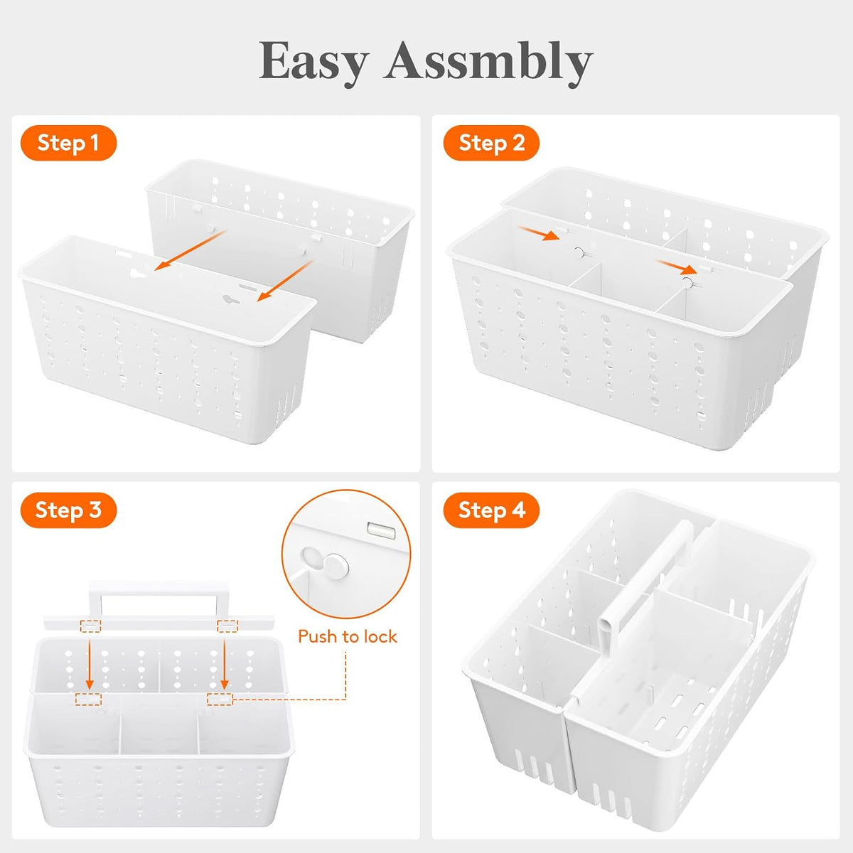 Lifewit Plastic Basket Organizer – Valentine's Day Gift for Mom, Everyday Bathroom Storage Upgrade