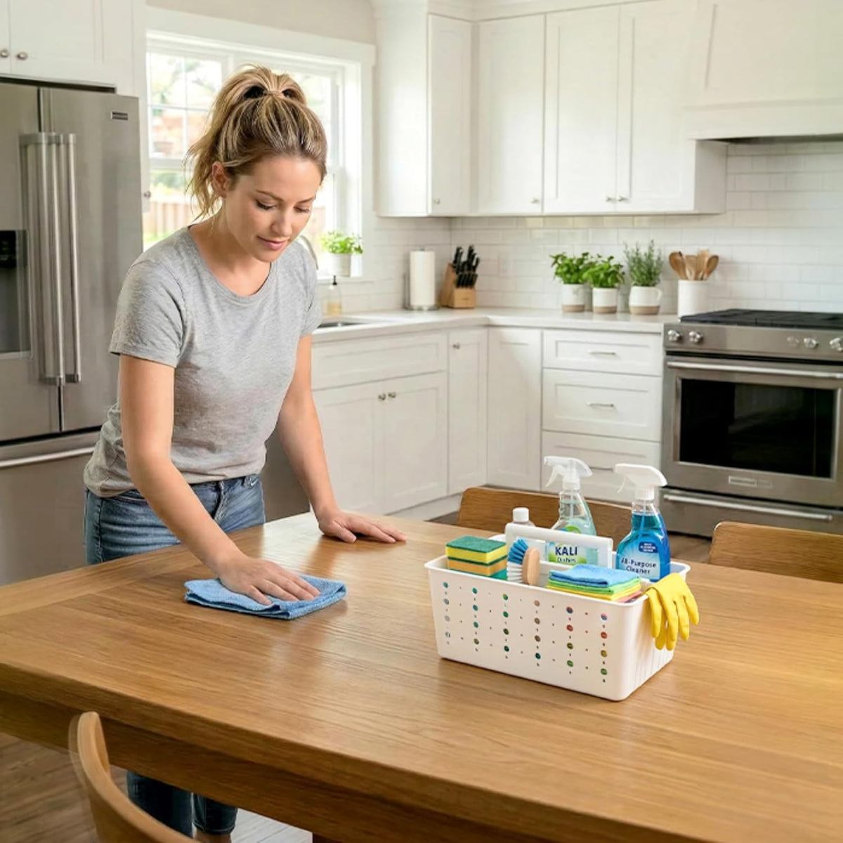 Lifewit Plastic Basket Organizer – Valentine's Day Gift for Mom, Everyday Bathroom Storage Upgrade