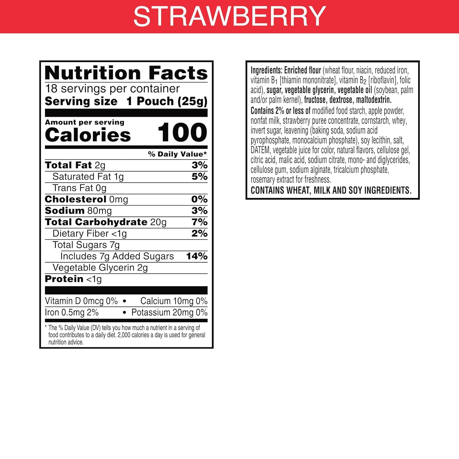 light flaky pastry crust with strawberry-flavored filling and icing drizzle