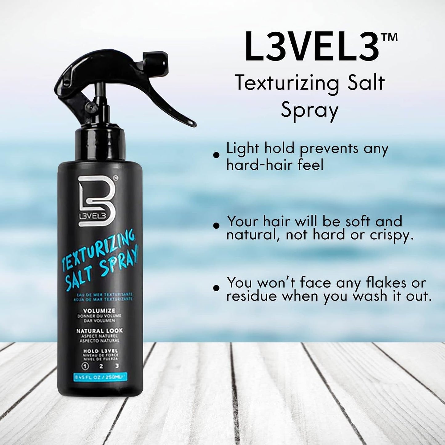 light-hold, non-crunchy finish that brushes out easily