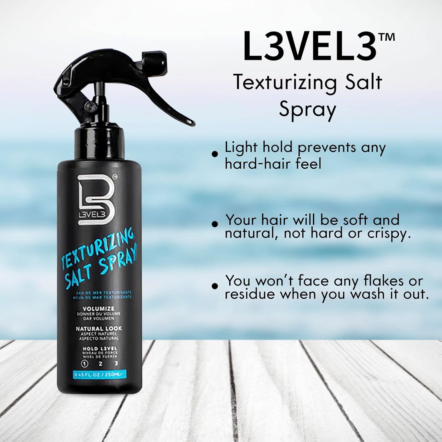 light-hold, non-crunchy finish that brushes out easily