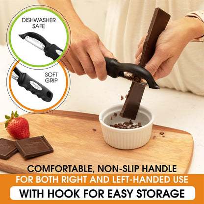 lightweight 2.4 oz ergonomic body (7.5"l x 1.5"w) with hanging hole for storage