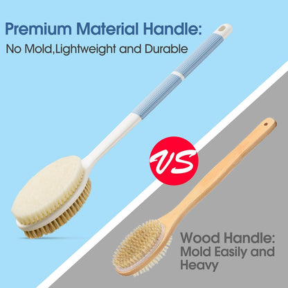 lightweight plastic handle that resists mold and water damage