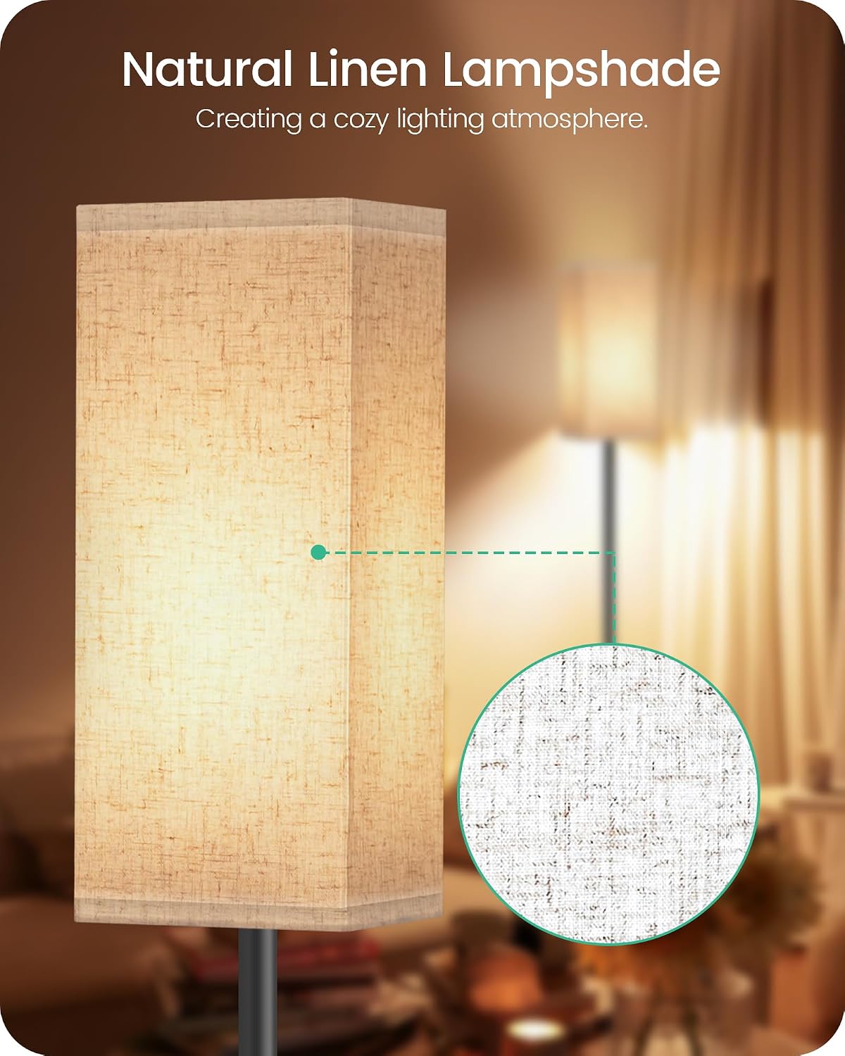 linen textile shade that diffuses light softly and evenly