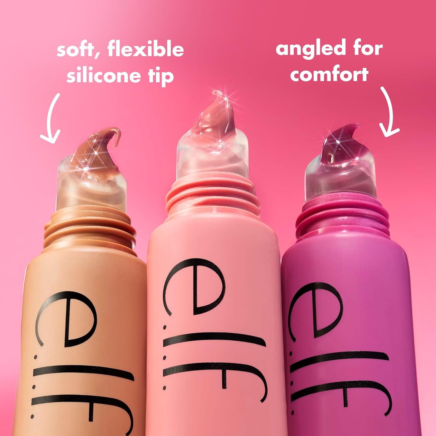 lip-hugging applicator tip for smooth, even application