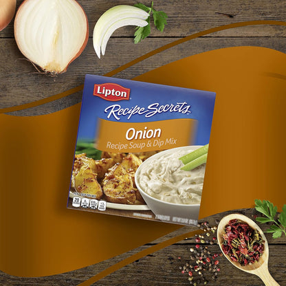 Lipton Recipe Secrets Onion Soup and Dip Mix – Thoughtful Hostess Gift Pack for Party Entertainers and Hosts