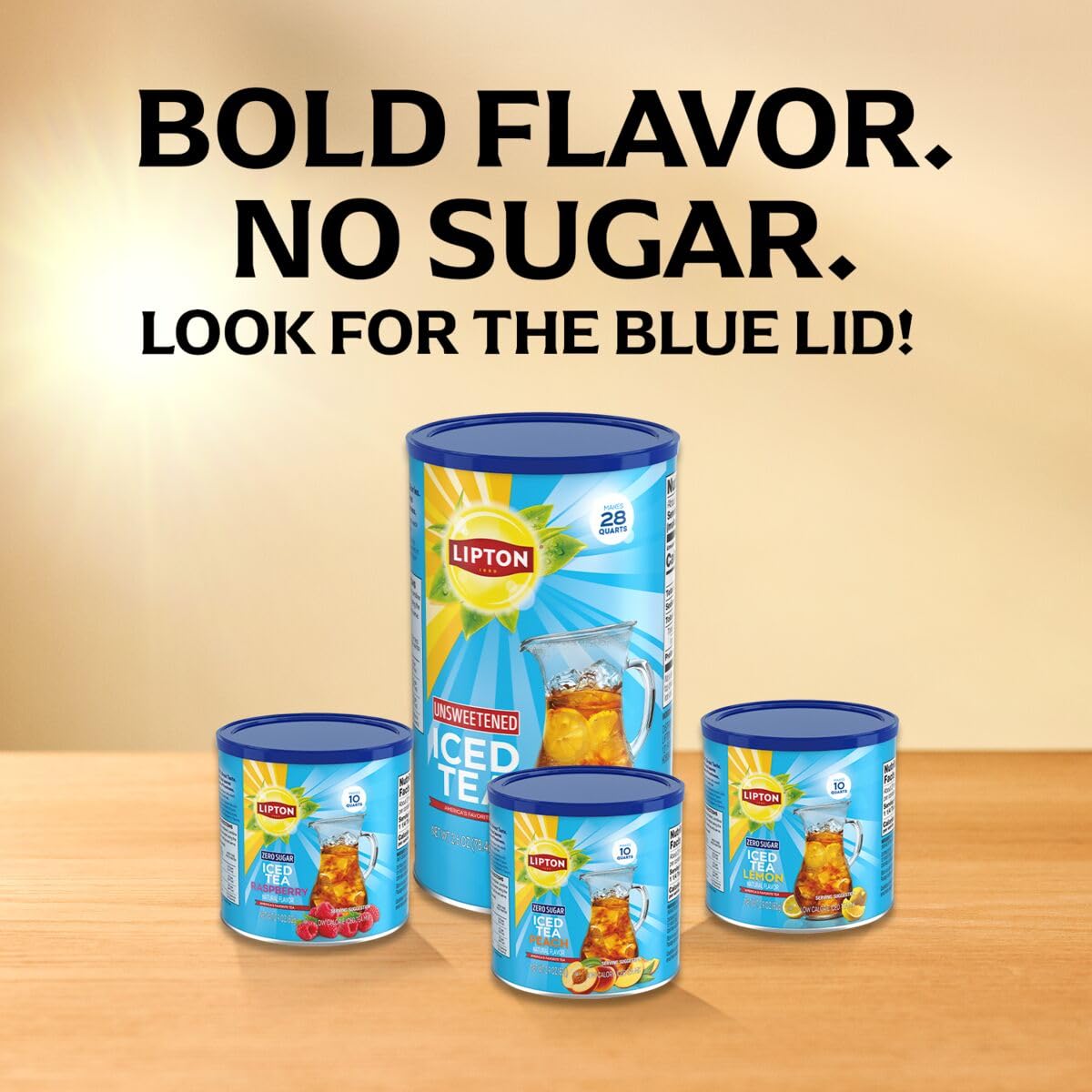Lipton Sugar-Free Peach Iced Tea Powder – Guilt-Free Afternoon Refreshment for Dieters and Diabetics