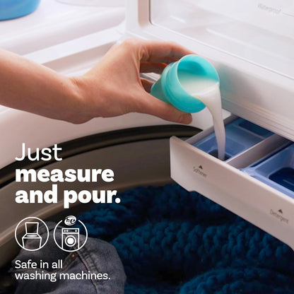 liquid format designed for easy measuring and pouring into dispenser or agitator