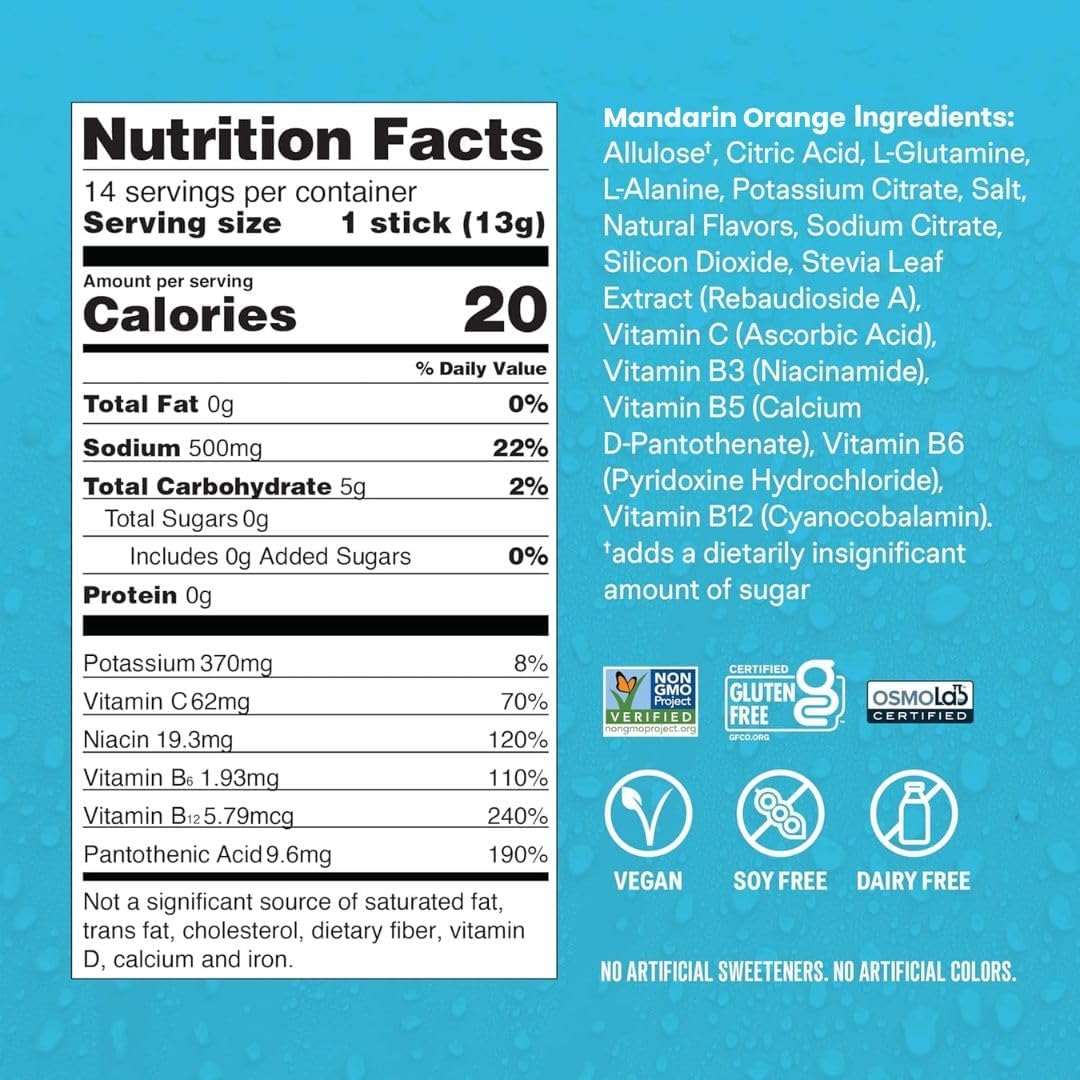 Liquid I.V.® Sugar Free Hydration Multiplier - Focus-Supporting Electrolyte Mix for Home Office Workdays