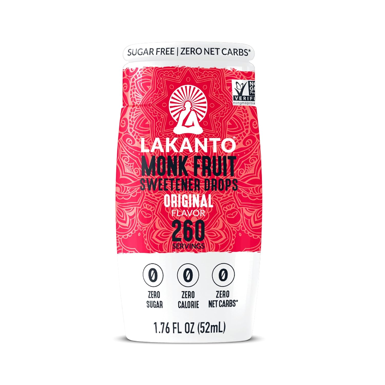 liquid monk fruit extract in a portable 1.76–1.8 fl oz dropper bottle