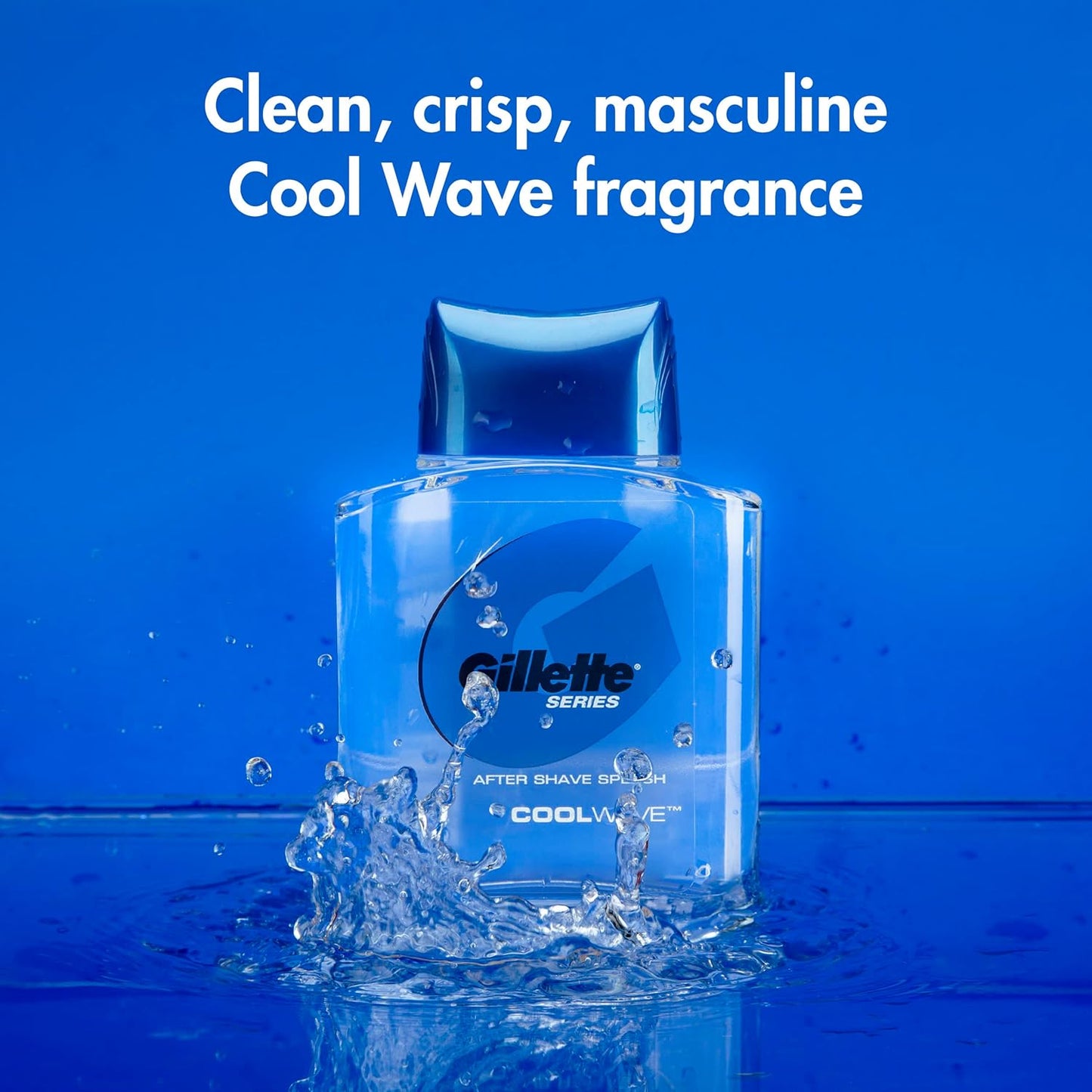 liquid splash form applied by dabbing onto just-shaved skin