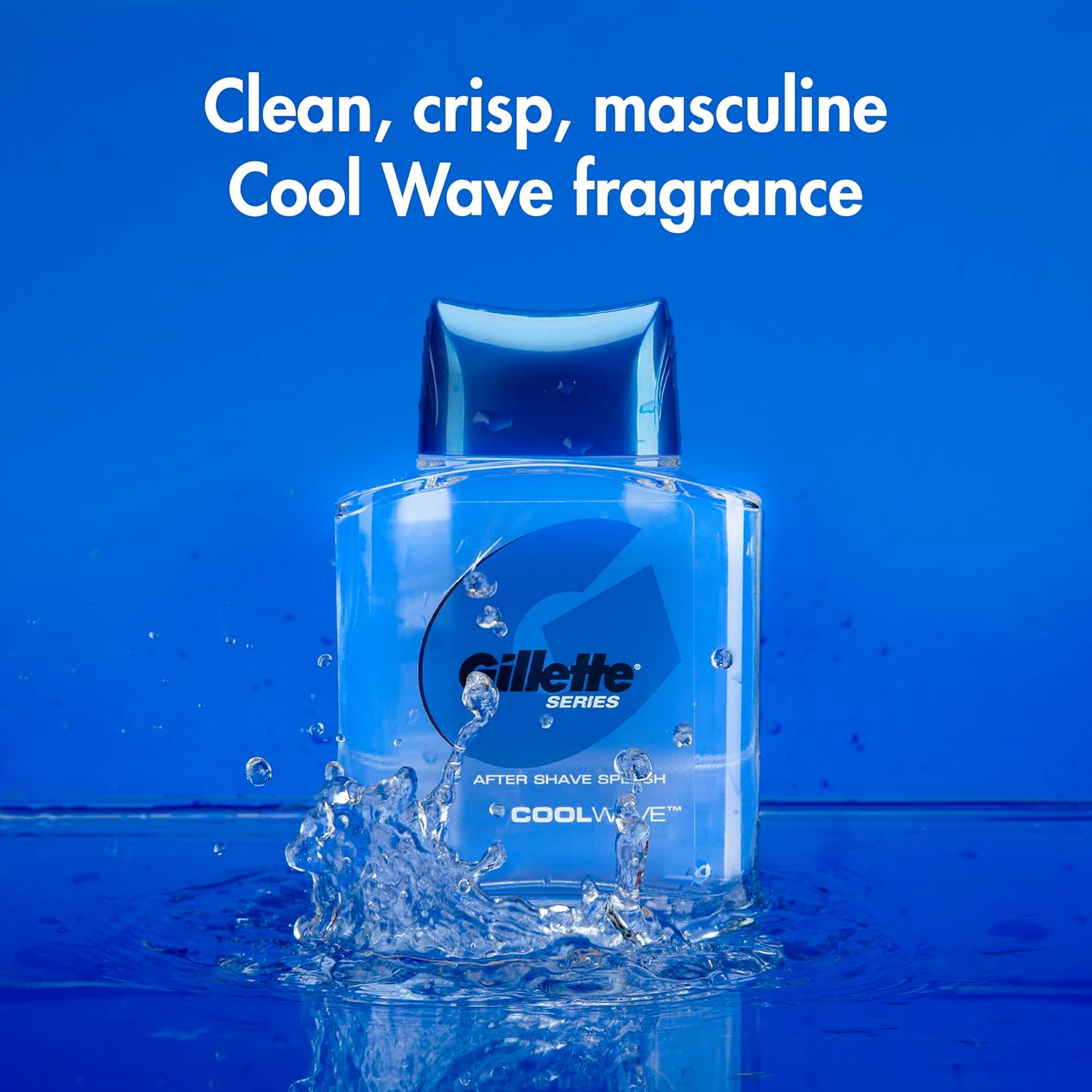 liquid splash form applied by dabbing onto just-shaved skin