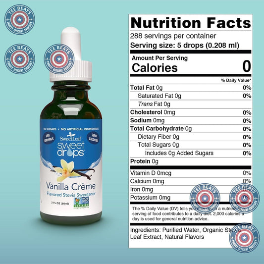 liquid stevia dropper format for measured dosing