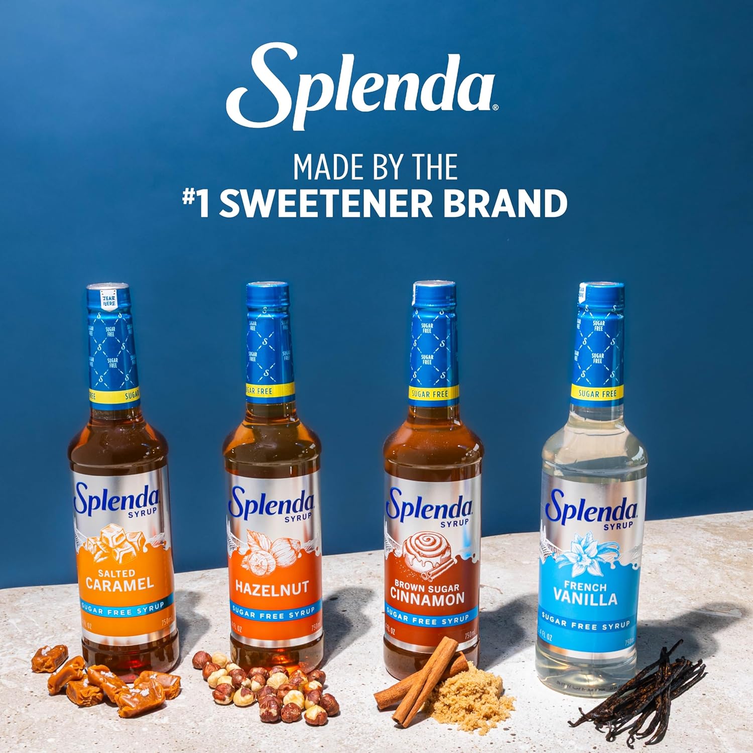 liquid syrup format designed to blend easily into hot and cold drinks