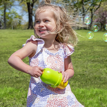 Little Kids Fubbles No-Spill Tumbler – Toddler Bubble Toy for Backyard and Playroom Play, Ages 18 Months and Up